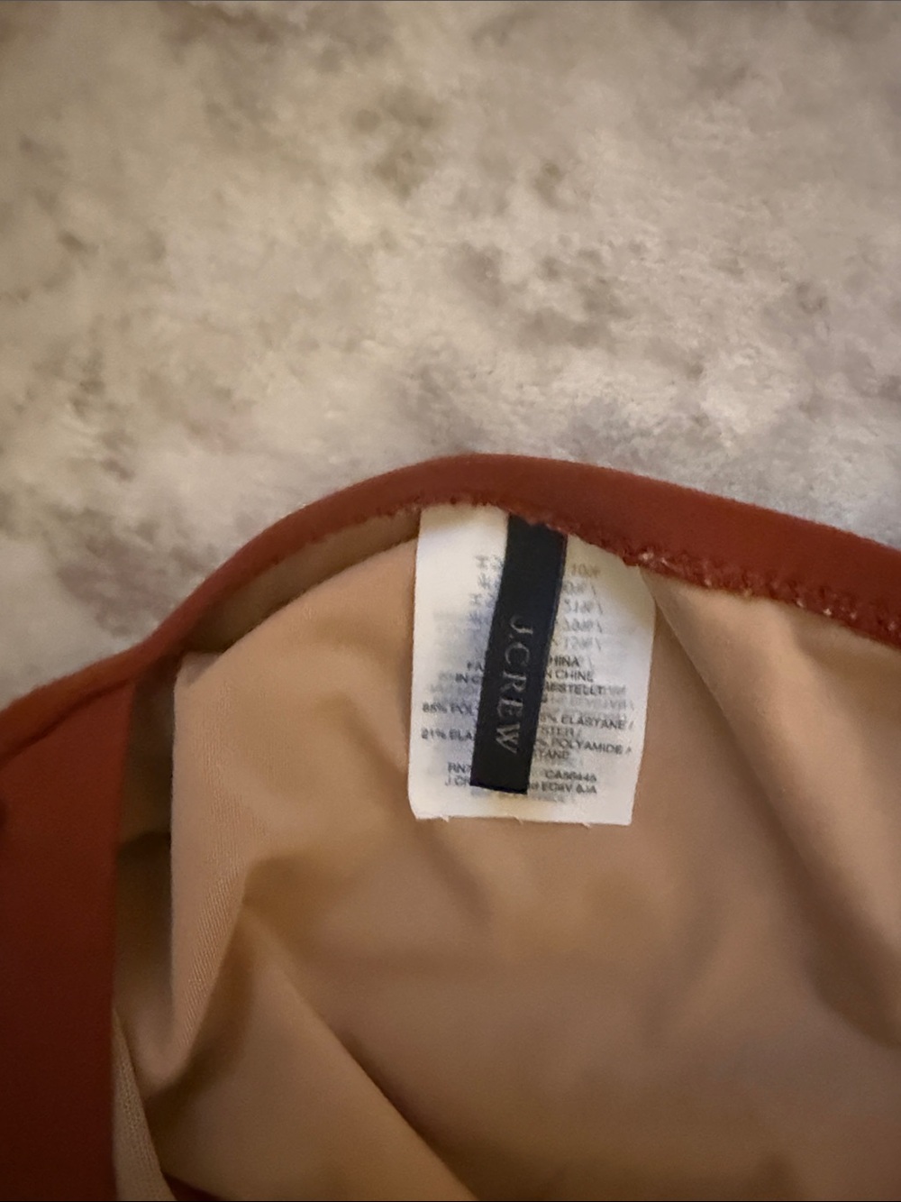 J. Crew Deep V One-Piece Swimsuit in Rust - Picture 4 of 4